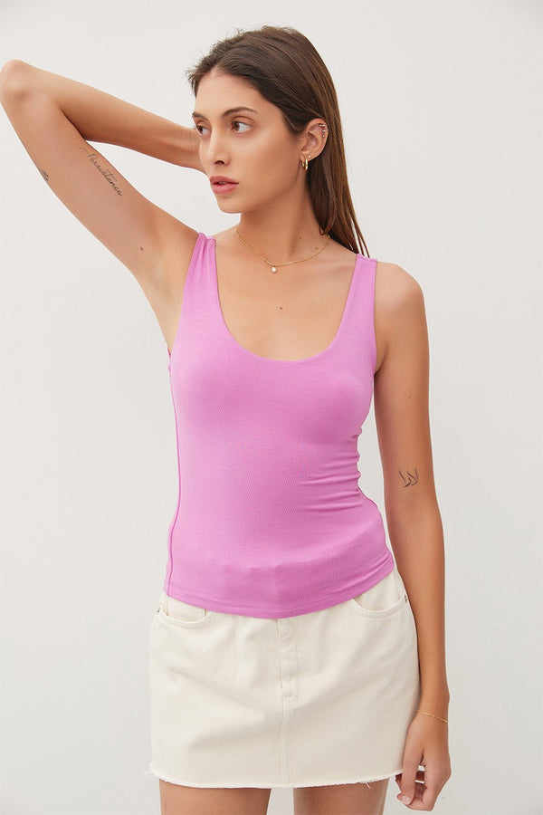 Be Cool Scoop Neck Wide Strap Tank - Happily Ever Atchison Shop Co.