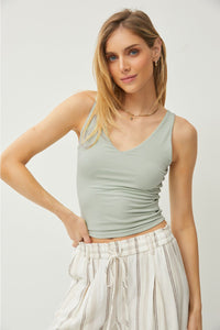 Be Cool V-Neck Wide Strap Tank - Happily Ever Atchison Shop Co.