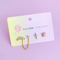 Be The Shine Linked Earrings Set Of 3 - Happily Ever Atchison Shop Co.