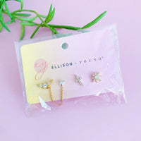 Be The Shine Linked Earrings Set Of 3 - Happily Ever Atchison Shop Co.