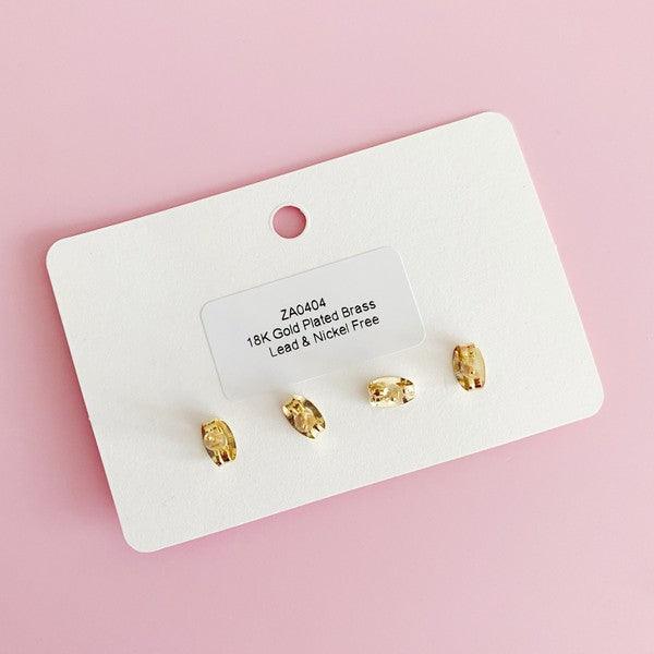 Be The Shine Linked Earrings Set Of 3 - Happily Ever Atchison Shop Co.