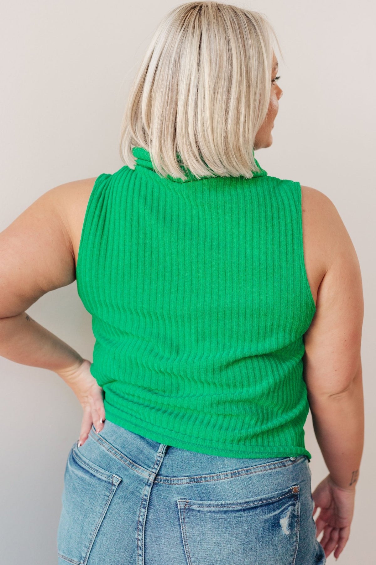Before You Go Sleeveless Turtleneck Sweater - Happily Ever Atchison Shop Co.