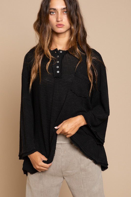 Bell Sleeve Oversized Fit Sweater Top - Happily Ever Atchison Shop Co.