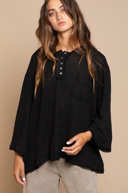 Bell Sleeve Oversized Fit Sweater Top - Happily Ever Atchison Shop Co.