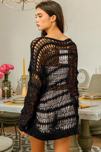 BiBi Long Sleeve Knit Cover Up - Happily Ever Atchison Shop Co.