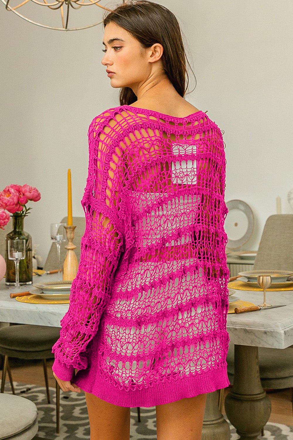 BiBi Long Sleeve Knit Cover Up - Happily Ever Atchison Shop Co.