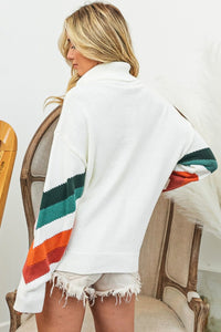 BiBi Multi Color Chevron Pattern Sweater - Happily Ever Atchison Shop Co.