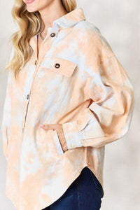 BiBi Tie Dye Button Down Long Sleeve Shirt - Happily Ever Atchison Shop Co.