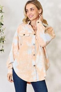 BiBi Tie Dye Button Down Long Sleeve Shirt - Happily Ever Atchison Shop Co.