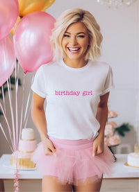 Birthday Girl Graphic Crew Neck Tee - Happily Ever Atchison Shop Co.