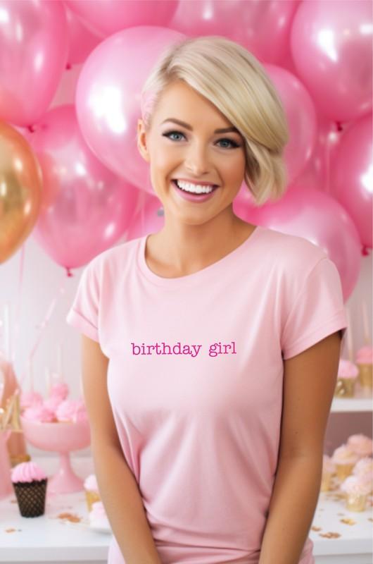 Birthday Girl Graphic Crew Neck Tee - Happily Ever Atchison Shop Co.