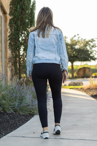 Black FULL LENGTH Leggings with POCKETS - Happily Ever Atchison Shop Co.