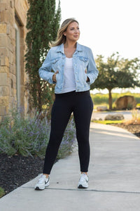 Black FULL LENGTH Leggings with POCKETS - Happily Ever Atchison Shop Co.