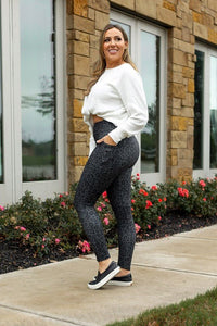 Black Leopard Full Length Leggings - Happily Ever Atchison Shop Co.