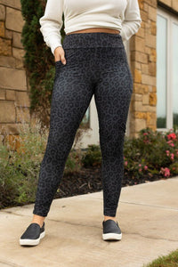 Black Leopard Full Length Leggings - Happily Ever Atchison Shop Co.