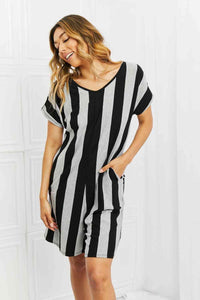 BOMBOM Late Start Striped Romper - Happily Ever Atchison Shop Co.