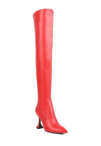 BRANDY OVER THE KNEE HIGH HEELED BOOTS - Happily Ever Atchison Shop Co.
