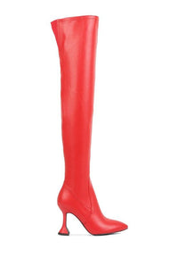 BRANDY OVER THE KNEE HIGH HEELED BOOTS - Happily Ever Atchison Shop Co.