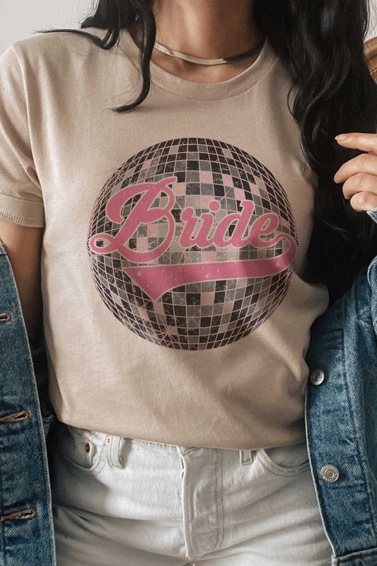 BRIDE DISCO BALL Graphic T-Shirt - Happily Ever Atchison Shop Co.