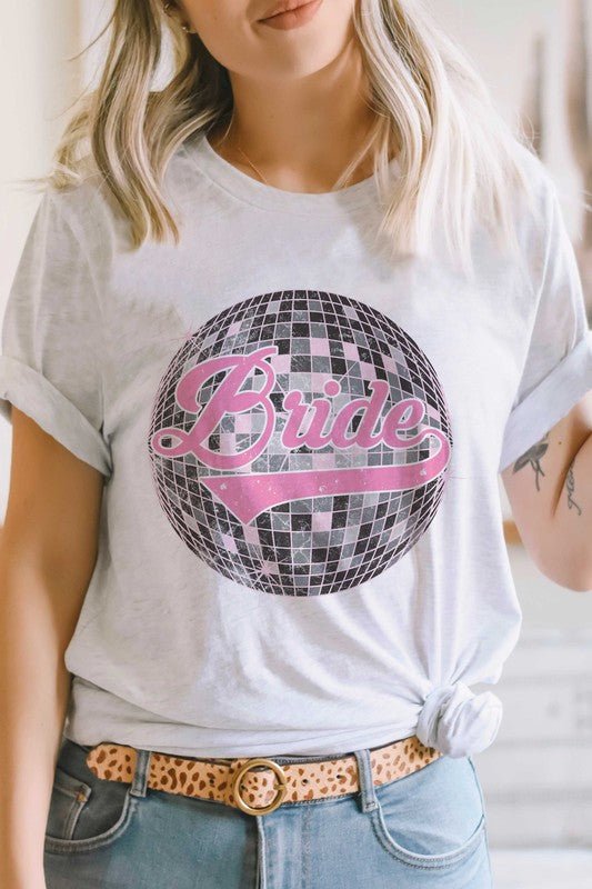 BRIDE DISCO BALL Graphic T-Shirt - Happily Ever Atchison Shop Co.