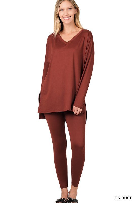 Brushed DTY Microfiber Loungewear Set - Happily Ever Atchison Shop Co.