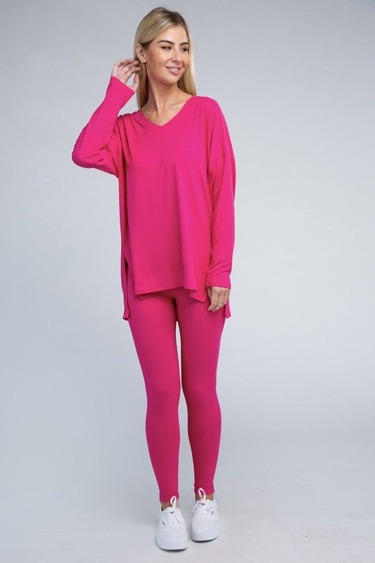 Brushed DTY Microfiber Loungewear Set - Happily Ever Atchison Shop Co.