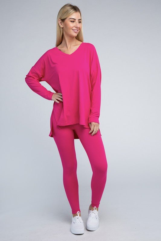 Brushed DTY Microfiber Loungewear Set - Happily Ever Atchison Shop Co.