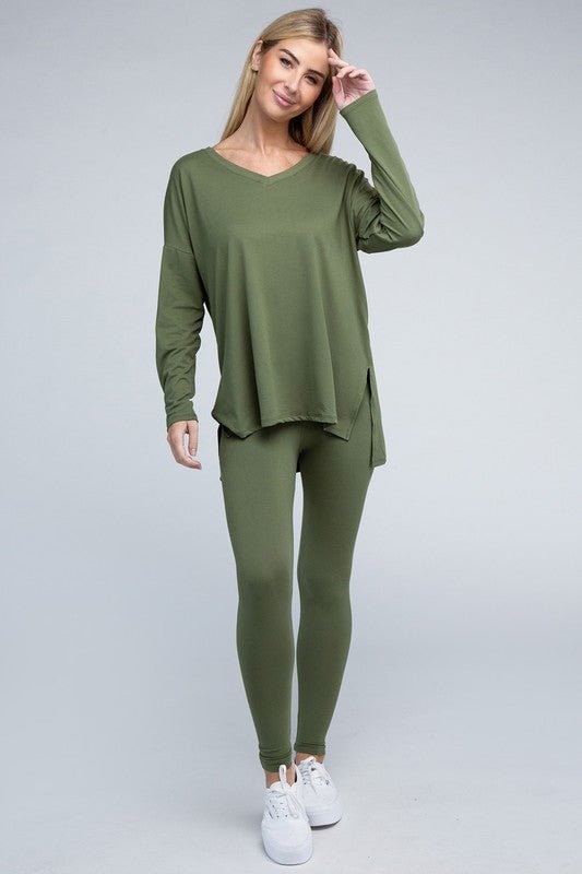 Brushed DTY Microfiber Loungewear Set - Happily Ever Atchison Shop Co.