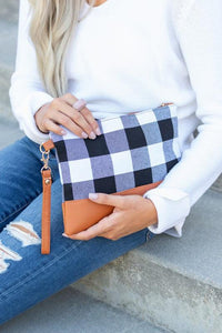 Buffalo Plaid Clutch - Happily Ever Atchison Shop Co.