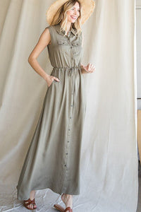 BUTTON DOWN MAXI DRESS - Happily Ever Atchison Shop Co.