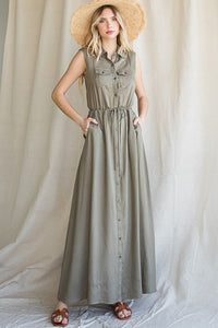 BUTTON DOWN MAXI DRESS - Happily Ever Atchison Shop Co.