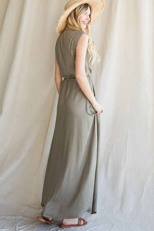 BUTTON DOWN MAXI DRESS - Happily Ever Atchison Shop Co.