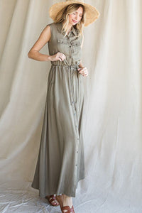 BUTTON DOWN MAXI DRESS - Happily Ever Atchison Shop Co.