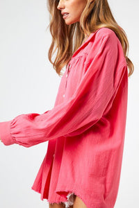 Button Down Relaxed Fit Shirt - Happily Ever Atchison Shop Co.