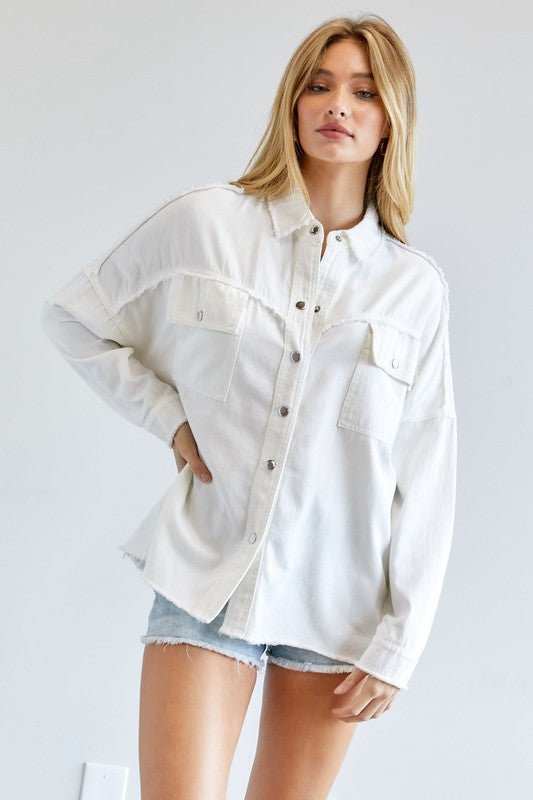 Button Down Shirt With Pockets - Happily Ever Atchison Shop Co.