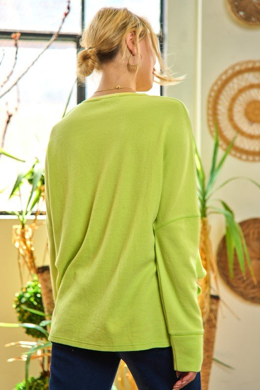 Button Down Side Slit Pullover Knit Top - Happily Ever Atchison Shop Co.