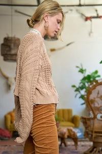 CABLE KNIT CARDIGAN - Happily Ever Atchison Shop Co.