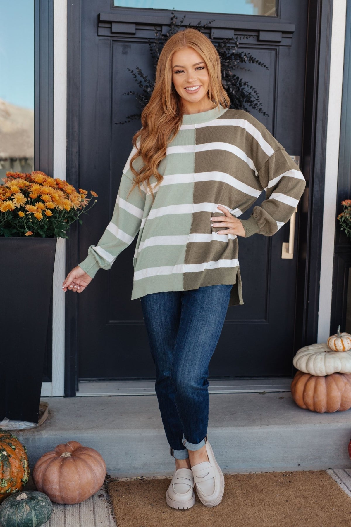 Can't Decide Color Block Striped Sweater - Happily Ever Atchison Shop Co.