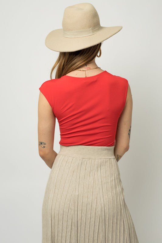 Cap Sleeve Square Neck Bodysuit - Happily Ever Atchison Shop Co.