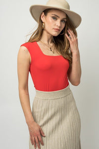 Cap Sleeve Square Neck Bodysuit - Happily Ever Atchison Shop Co.