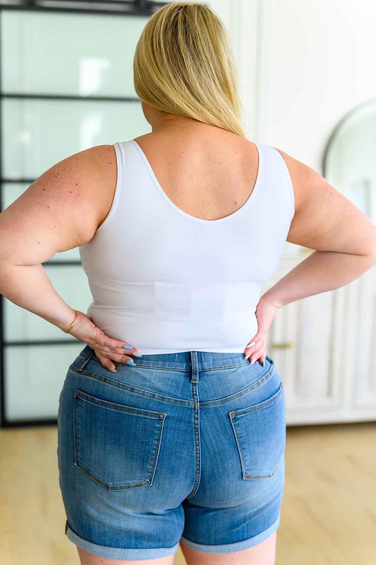 Carefree Seamless Reversible Tank in White - Happily Ever Atchison Shop Co.