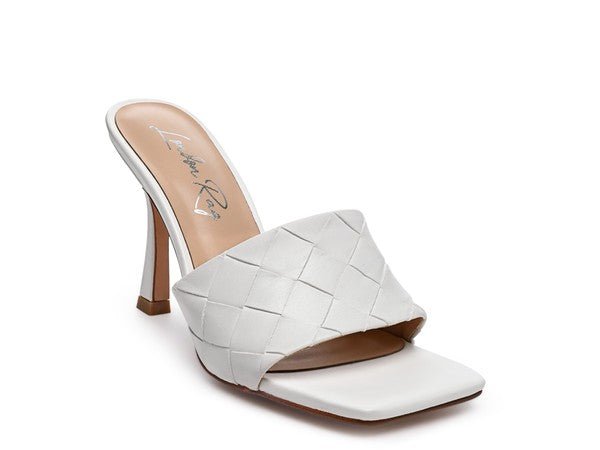 Carmen High Heeled Woven Square Toe Sandal - Happily Ever Atchison Shop Co.