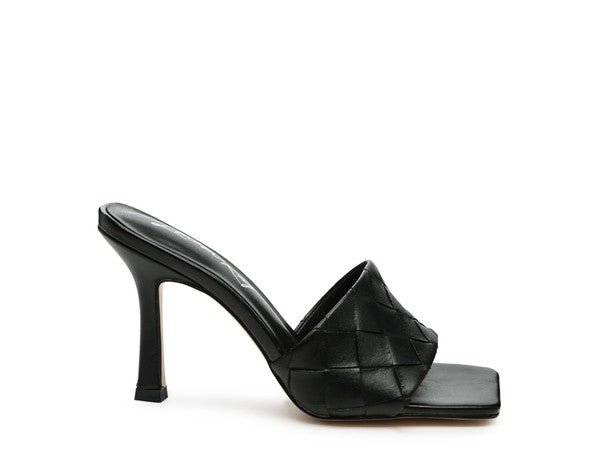 Carmen High Heeled Woven Square Toe Sandal - Happily Ever Atchison Shop Co.