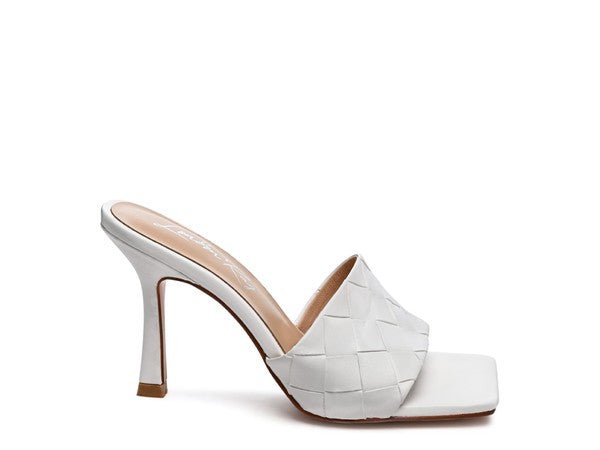 Carmen High Heeled Woven Square Toe Sandal - Happily Ever Atchison Shop Co.