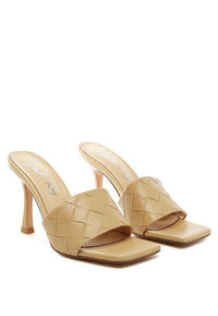 Carmen High Heeled Woven Square Toe Sandal - Happily Ever Atchison Shop Co.