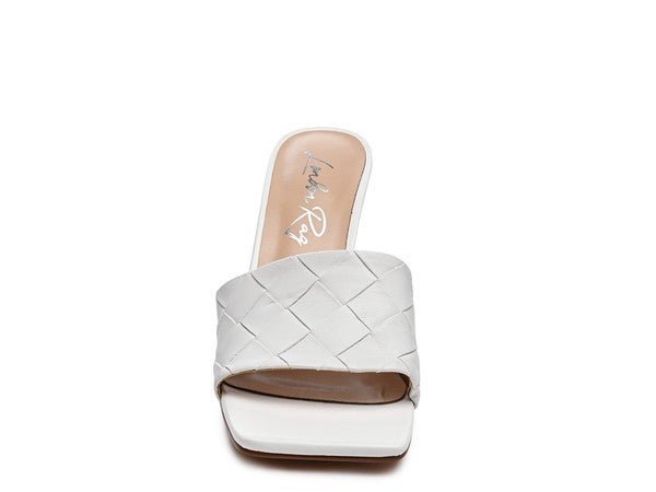 Carmen High Heeled Woven Square Toe Sandal - Happily Ever Atchison Shop Co.