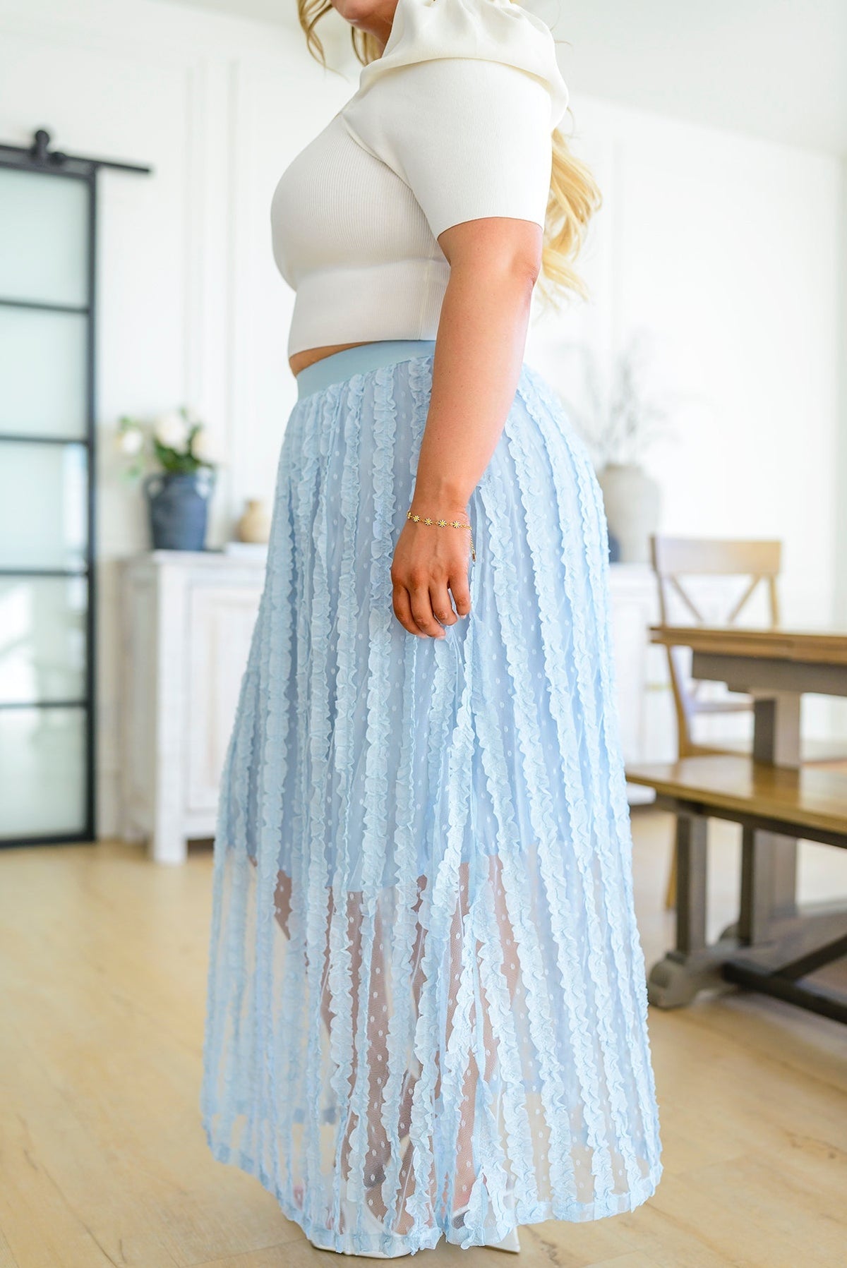 Cascading Ruffles A-Line Skirt - Happily Ever Atchison Shop Co.