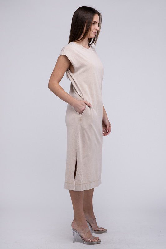 Casual Comfy Sleeveless Midi Dress - Happily Ever Atchison Shop Co.