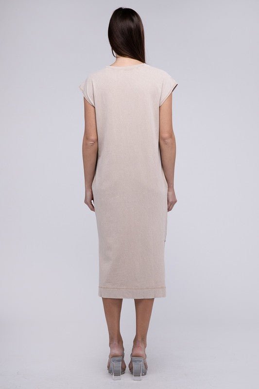 Casual Comfy Sleeveless Midi Dress - Happily Ever Atchison Shop Co.