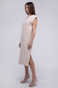 Casual Comfy Sleeveless Midi Dress - Happily Ever Atchison Shop Co.